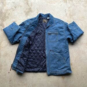 Vintage Liz Claiborne unisex blue denim zip-up jacket